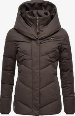 Ragwear Winterjassen Winterjas Natesa Dames Donkerbruin