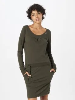 Ragwear Jerseyjurken Jurk PENELOPE Dames Olijfgroen -Ragwear Verkoop 0608f13bbd4a07c06d259e347c2c32f4