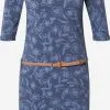 Ragwear Jerseyjurken Jurk TANYA Dames Navy / Smoky Blue