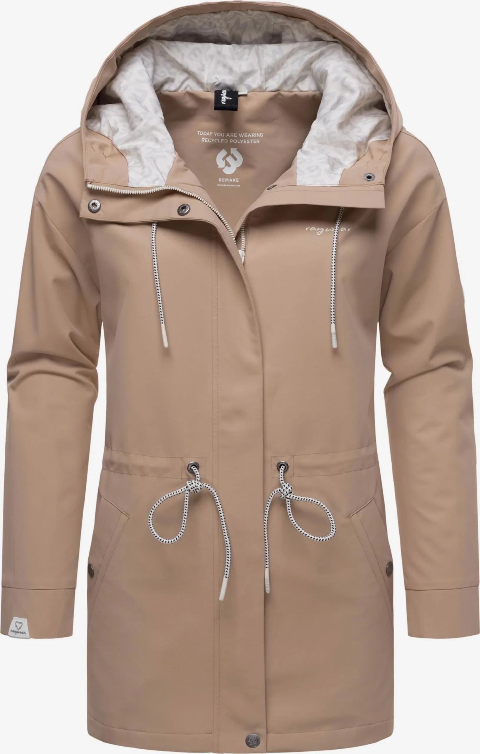 Ragwear Regenjassen Functionele Jas Urbanna Remake Dames Lichtbruin 4 Ragwear Regenjassen Functionele Jas Urbanna Remake Dames Lichtbruin - Image 4