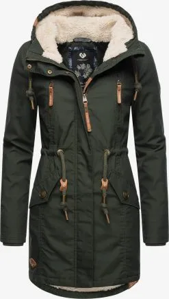 Ragwear Parkas Winterparka Elsie Dames Donkergroen