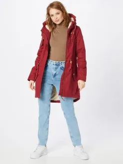 Ragwear Parkas Tussenparka ELBA Dames Rood -Ragwear Verkoop 19f6329b6a404492e2377edd040e7feb