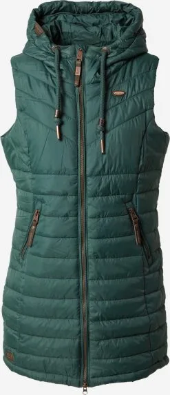 Ragwear Bodywarmers Bodywarmer Lucinda Dames Donkergroen