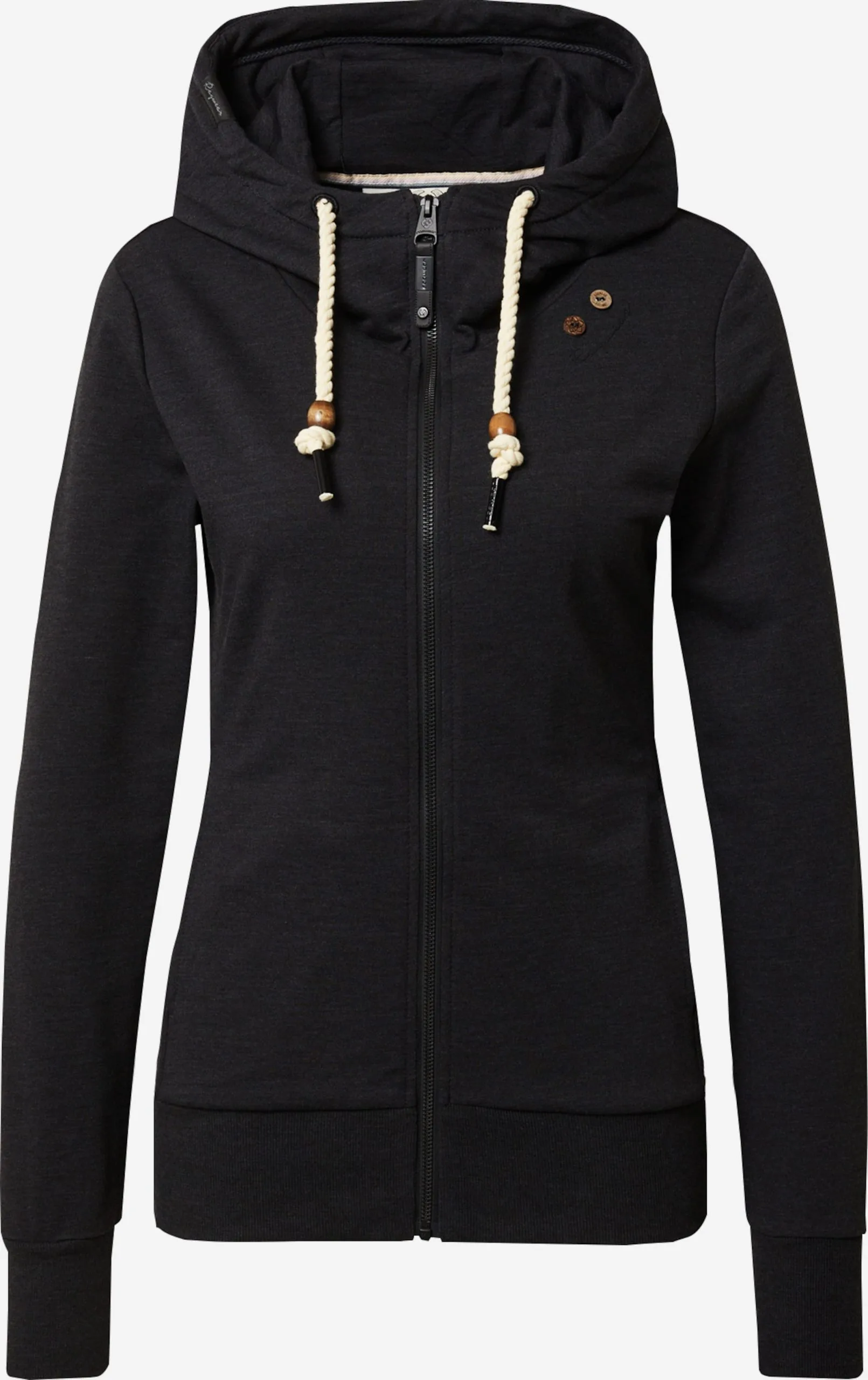 Ragwear Sweatvesten Sweatvest PAYA Dames Zwart 1 Ragwear Sweatvesten Sweatvest PAYA Dames Zwart