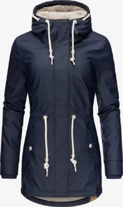 Ragwear Parkas Winterparka Monadis Dames Navy -Ragwear Verkoop 29802865848e627f41aa522618185fd1