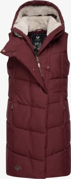 Ragwear Bodywarmers Bodywarmer Pavla Dames Wijnrood