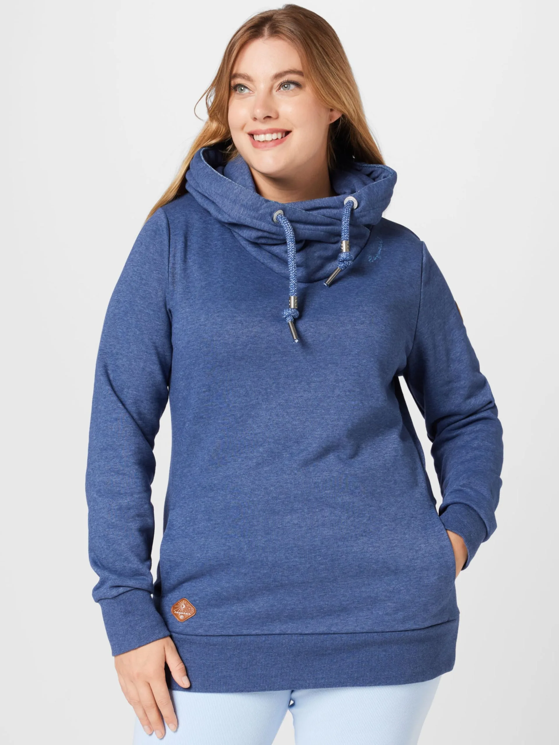 Hoodies Sweatshirt Dames Duifblauw 3 Hoodies Sweatshirt Dames Duifblauw - Image 3