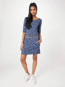 Ragwear Jerseyjurken Jurk TANYA Dames Navy / Smoky Blue -Ragwear Verkoop 30d5b7d7b112f4b7549b274a912d127f