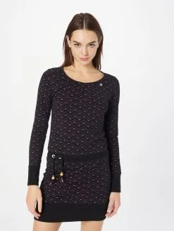 Ragwear Jerseyjurken Jurk ALEXA Dames Zwart -Ragwear Verkoop 346fe778d5a3968254289d2d322fbe4b