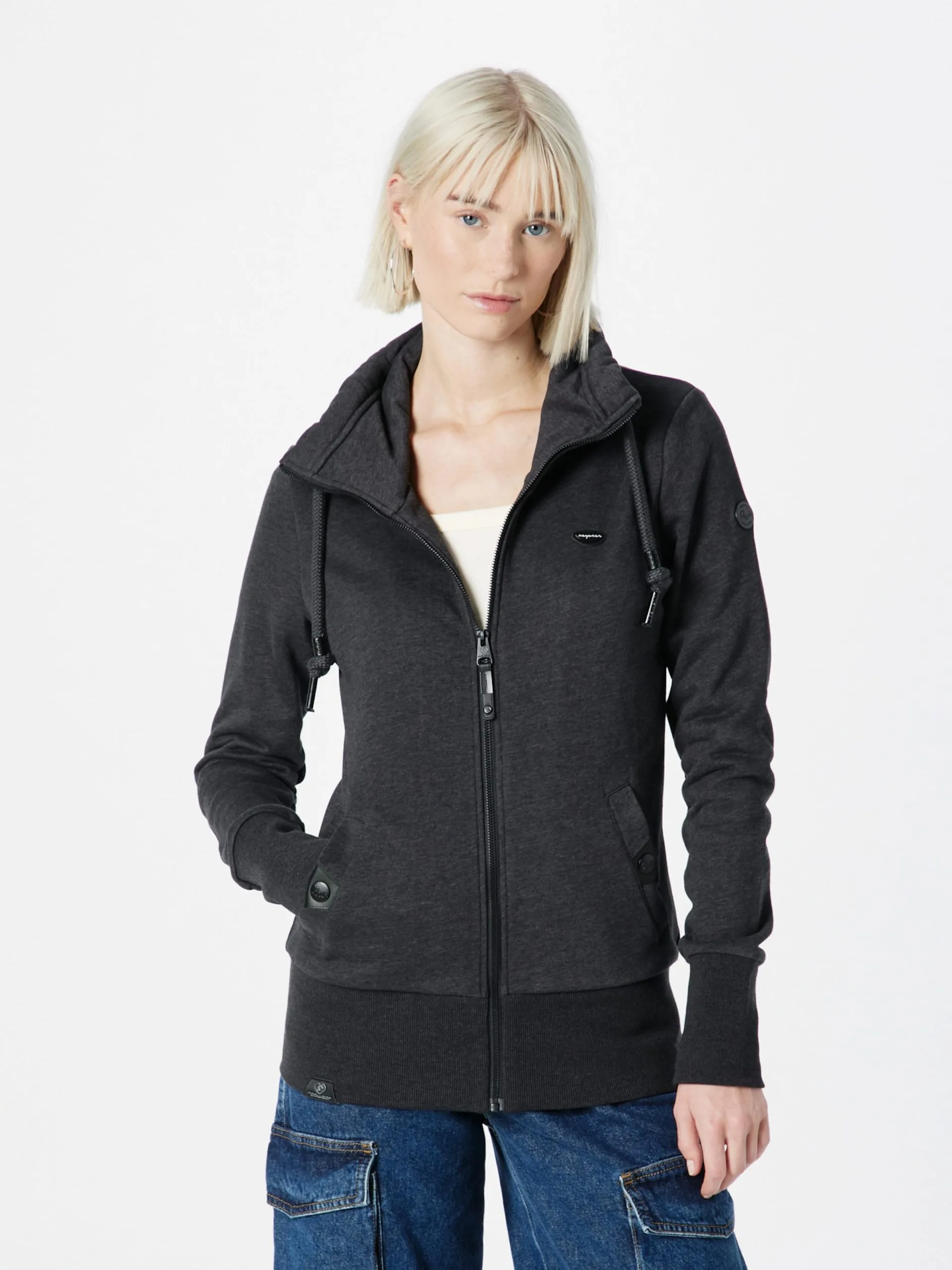 Ragwear Sweatvesten Sweatvest RYLIE Dames Zwart 3 Ragwear Sweatvesten Sweatvest RYLIE Dames Zwart - Image 3