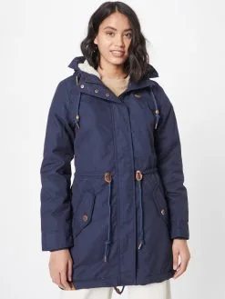 Ragwear Parkas Tussenparka ELBA Dames Navy -Ragwear Verkoop 3f74133a6d37230a4c21fde68268c024
