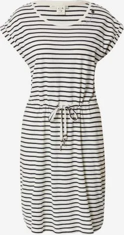 Ragwear Jerseyjurken Jurk MALLORY Dames Offwhite