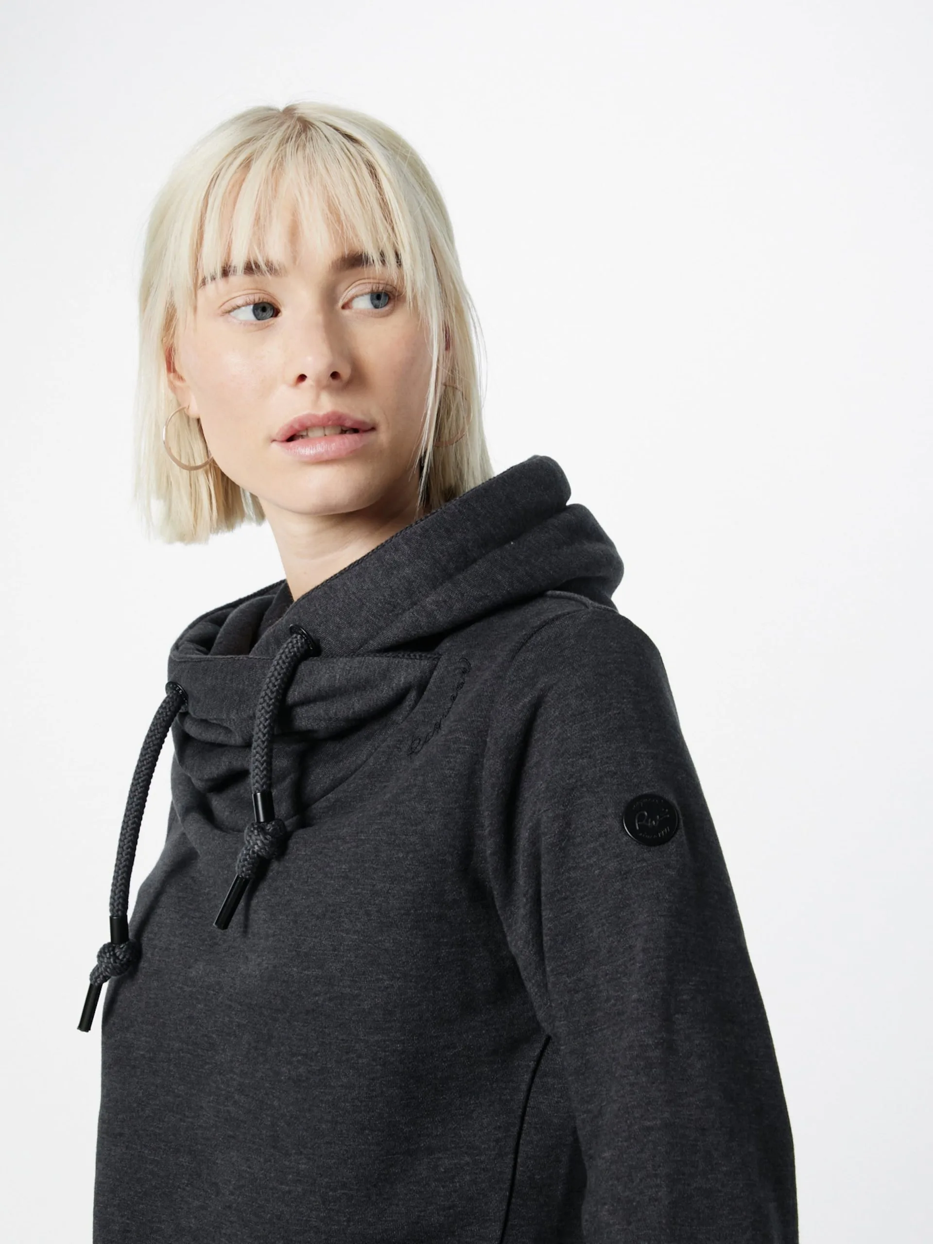 Ragwear Hoodies Sweatshirt GRIPY BOLD Dames Zwart Gemêleerd 2 Ragwear Hoodies Sweatshirt GRIPY BOLD Dames Zwart Gemêleerd - Image 2