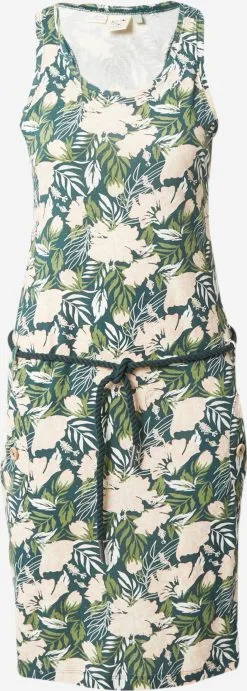 Ragwear Jerseyjurken Jurk KESY Dames Lichtgroen / Donkergroen