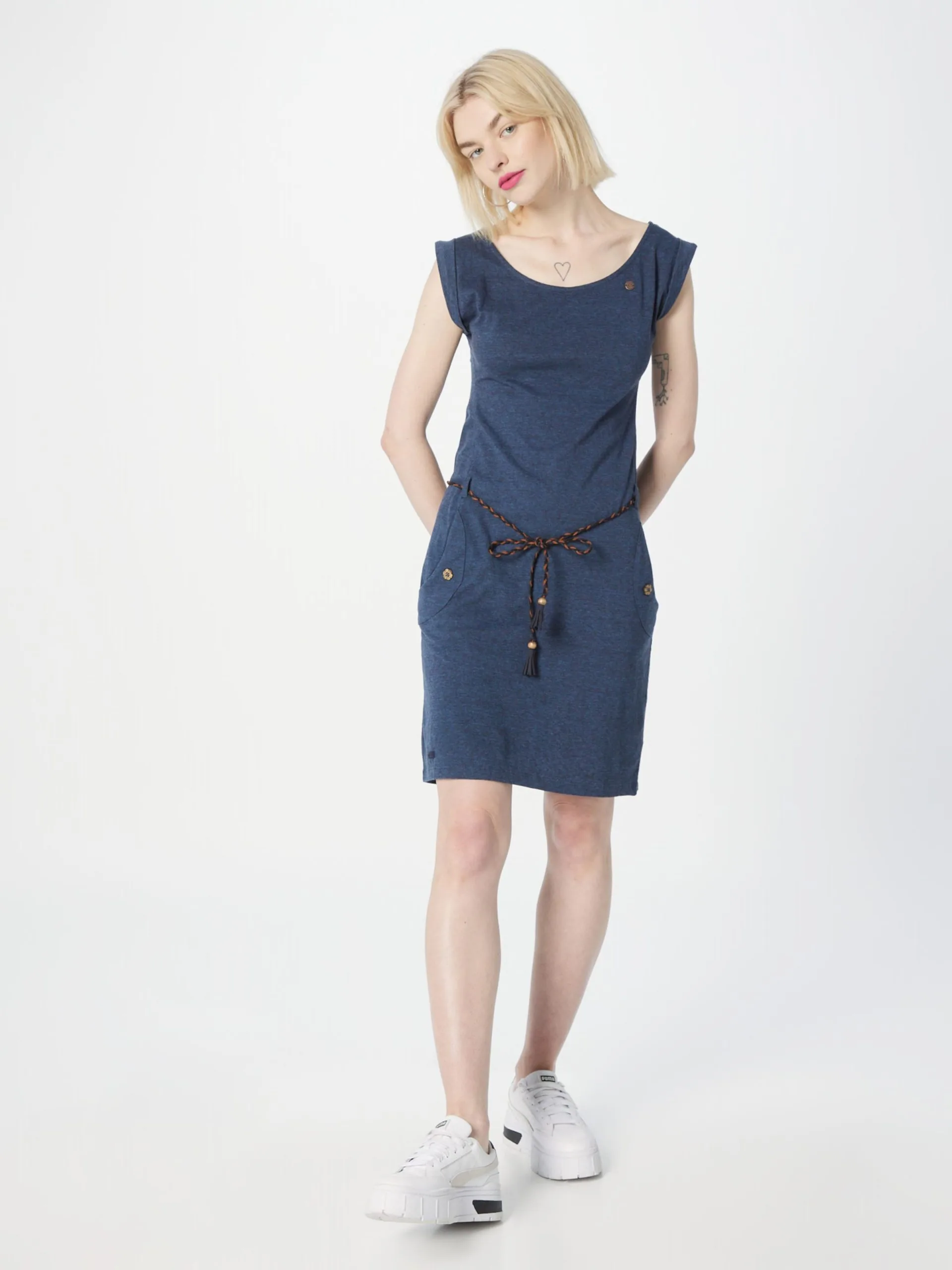 Ragwear Jerseyjurken Jurk TAGG Dames Navy 3 Ragwear Jerseyjurken Jurk TAGG Dames Navy - Image 3