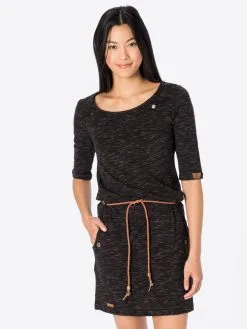 Ragwear Jerseyjurken Jurk TANYA Dames Zwart Gemêleerd -Ragwear Verkoop 5a81462cf57e890b766e6caf31aa194d