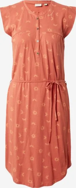 Ragwear Jerseyjurken Jurk ZOFKA Dames Roestbruin