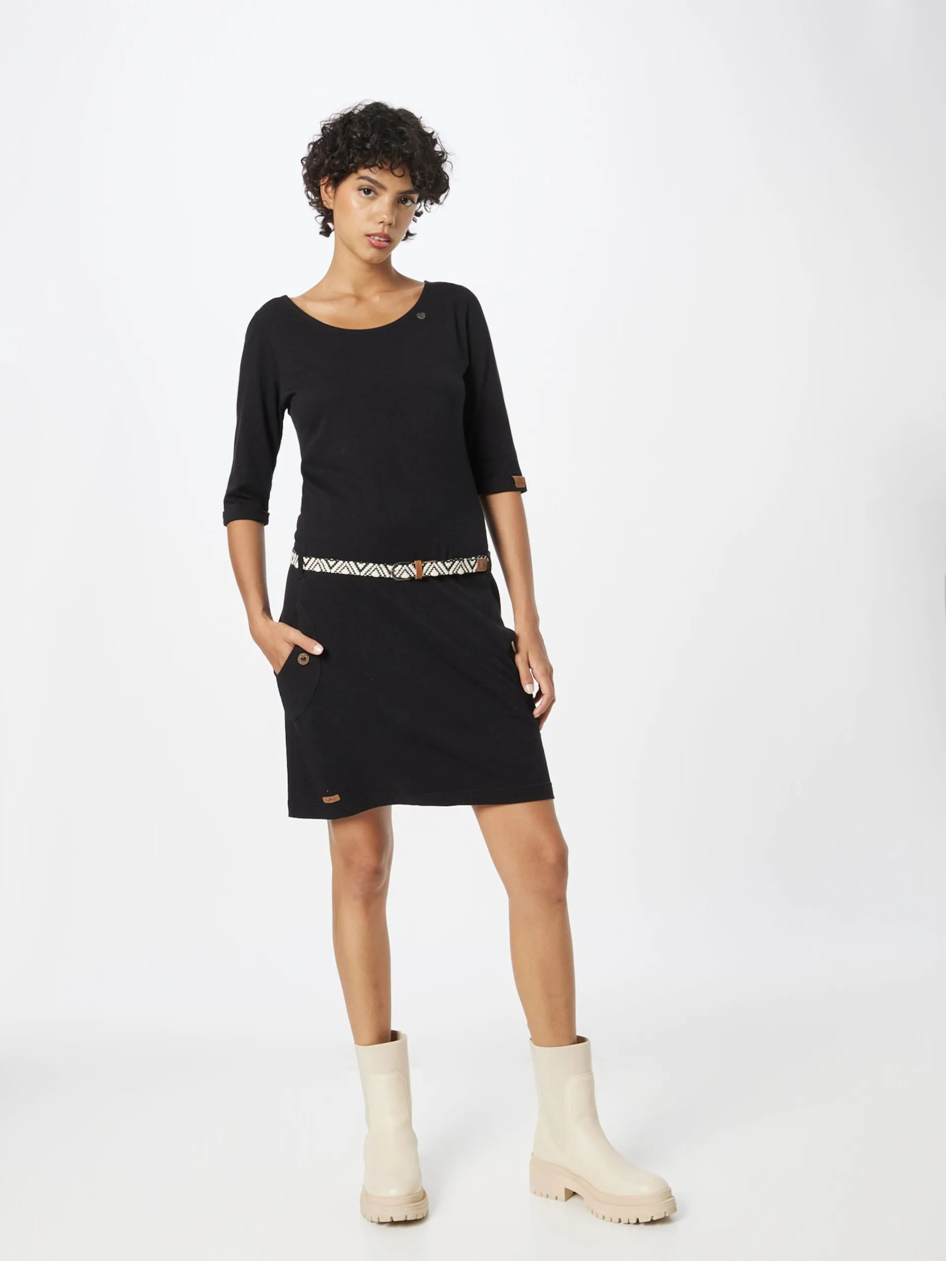 Ragwear Jerseyjurken Jurk TANYA Dames Zwart 5 Ragwear Jerseyjurken Jurk TANYA Dames Zwart - Image 5