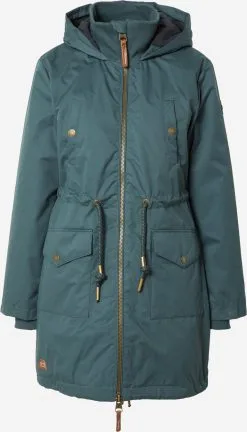 Ragwear Parkas Tussenparka CRESCEND Dames Smaragd