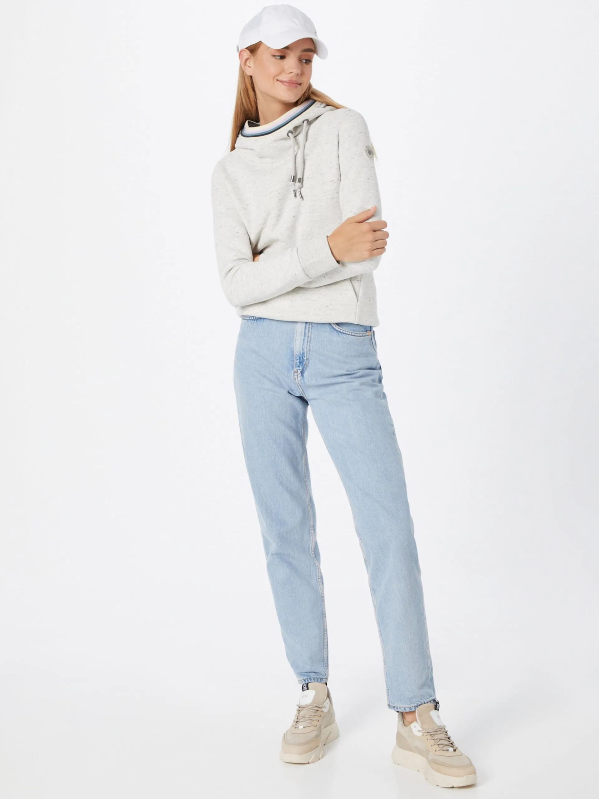 Ragwear Hoodies Sweatshirt Dames Wit Gemêleerd 5 Ragwear Hoodies Sweatshirt Dames Wit Gemêleerd - Image 5