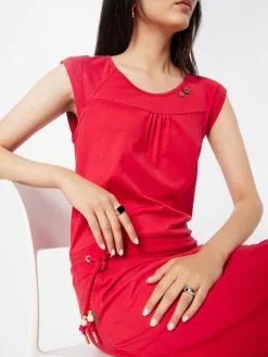 Ragwear Jerseyjurken Jurk Dames Bloedrood -Ragwear Verkoop 6c2465fa292b5375435e8c41589b0850