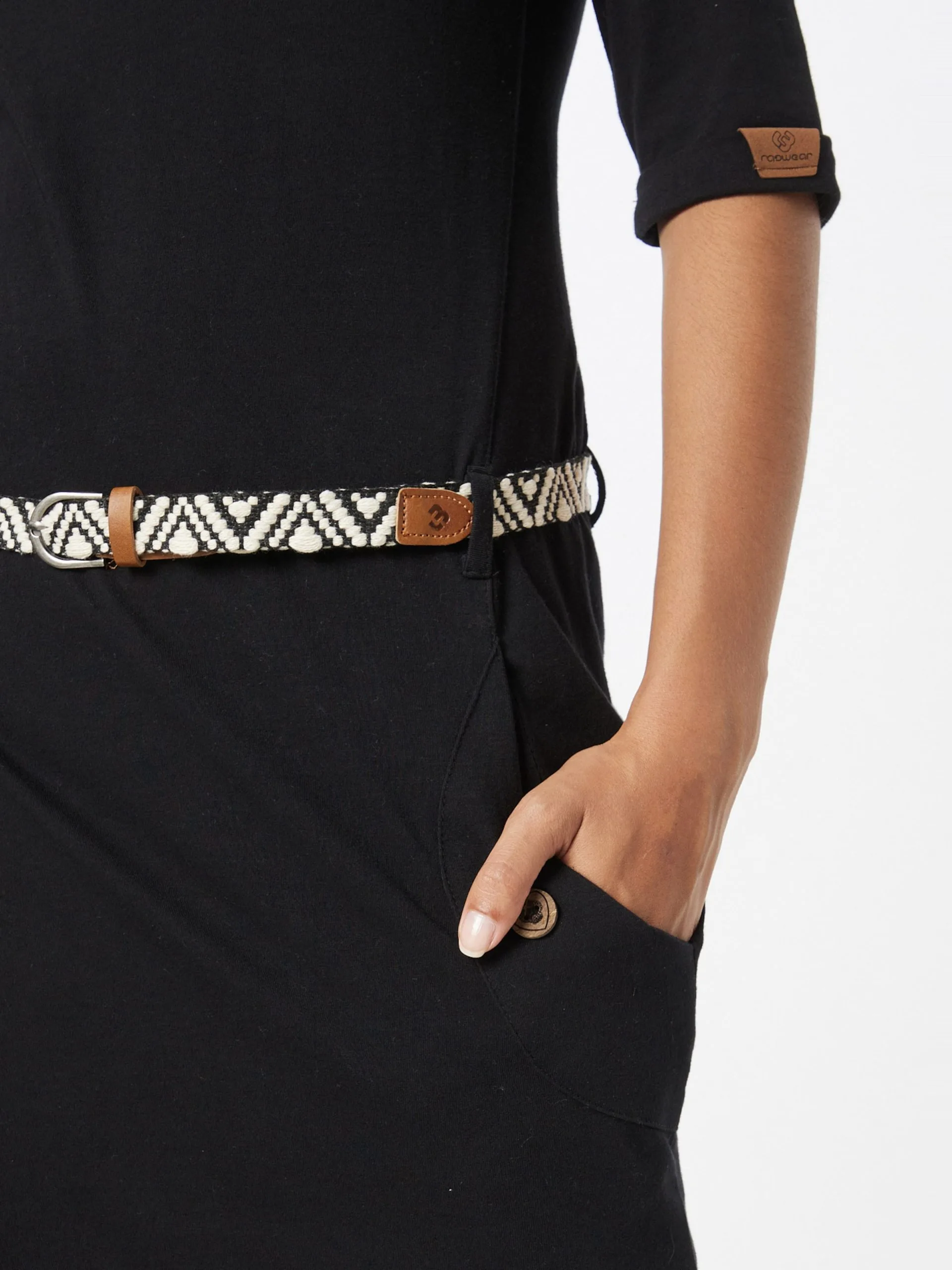 Ragwear Jerseyjurken Jurk TANYA Dames Zwart 2 Ragwear Jerseyjurken Jurk TANYA Dames Zwart - Image 2