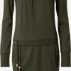 Ragwear Jerseyjurken Jurk PENELOPE Dames Olijfgroen