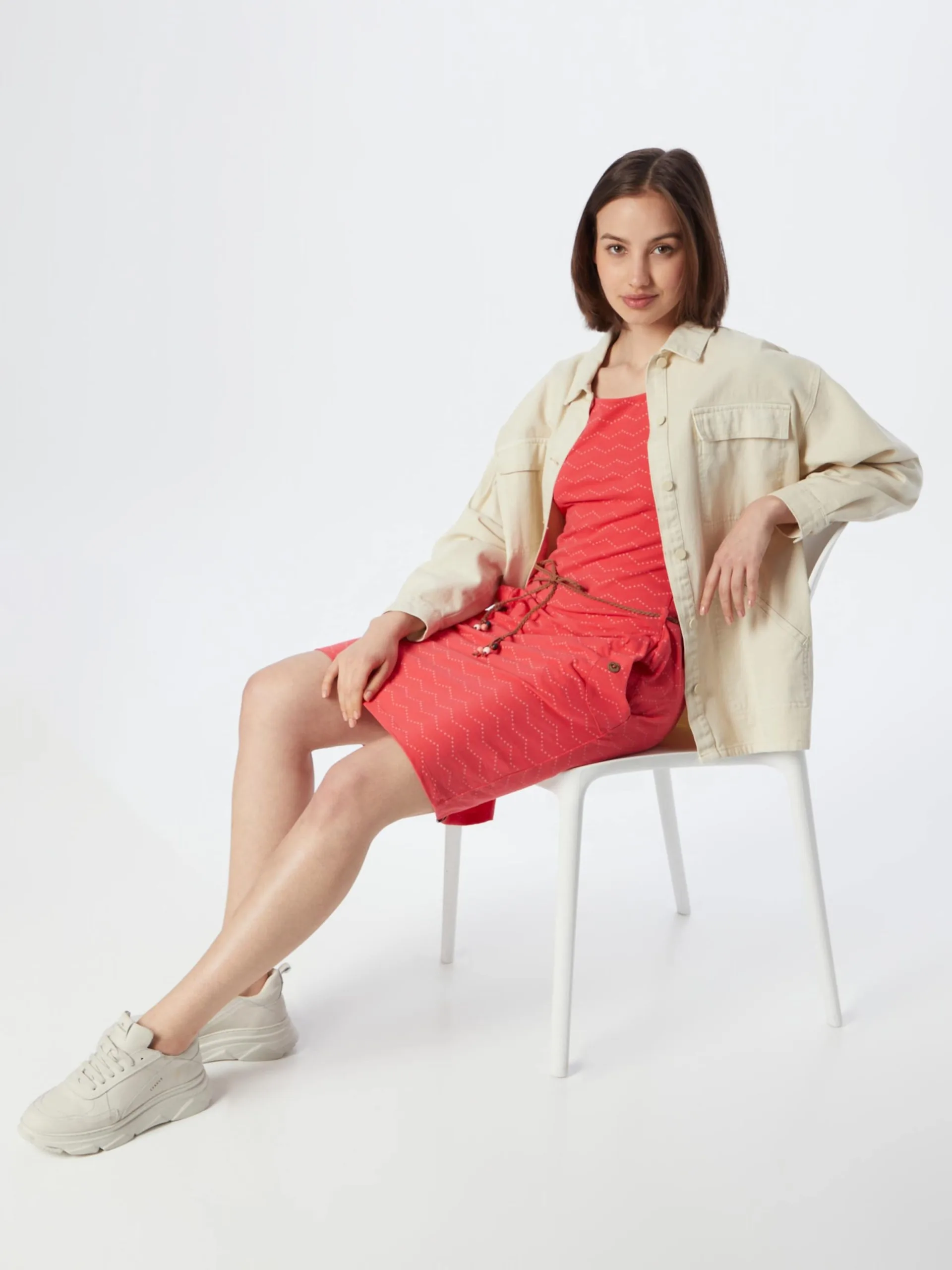 Ragwear Jerseyjurken Jurk TAGG Dames Rood 5 Ragwear Jerseyjurken Jurk TAGG Dames Rood - Image 5