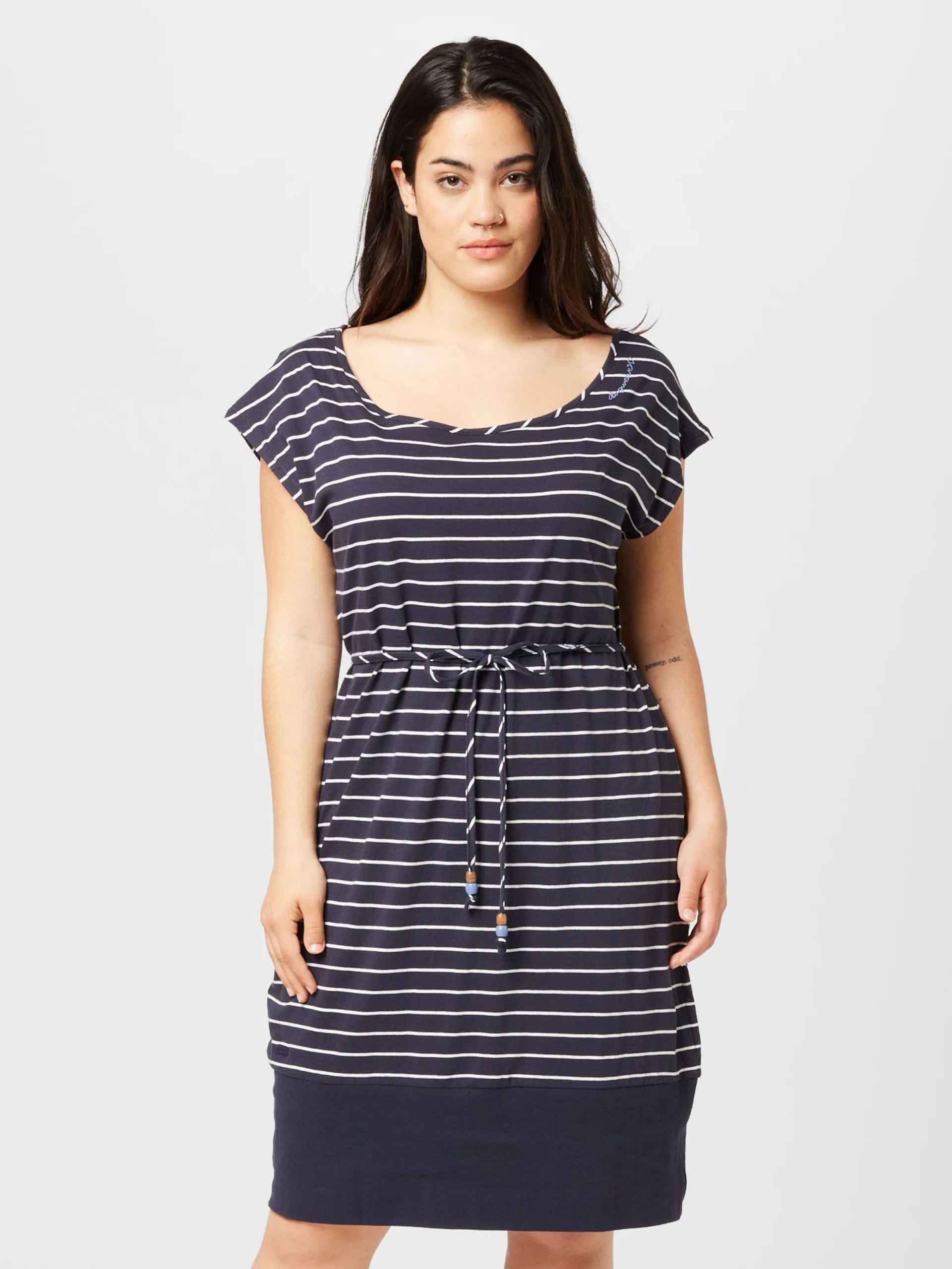 Jerseyjurken Jurk SOCHO Dames Navy 3 Jerseyjurken Jurk SOCHO Dames Navy - Image 3