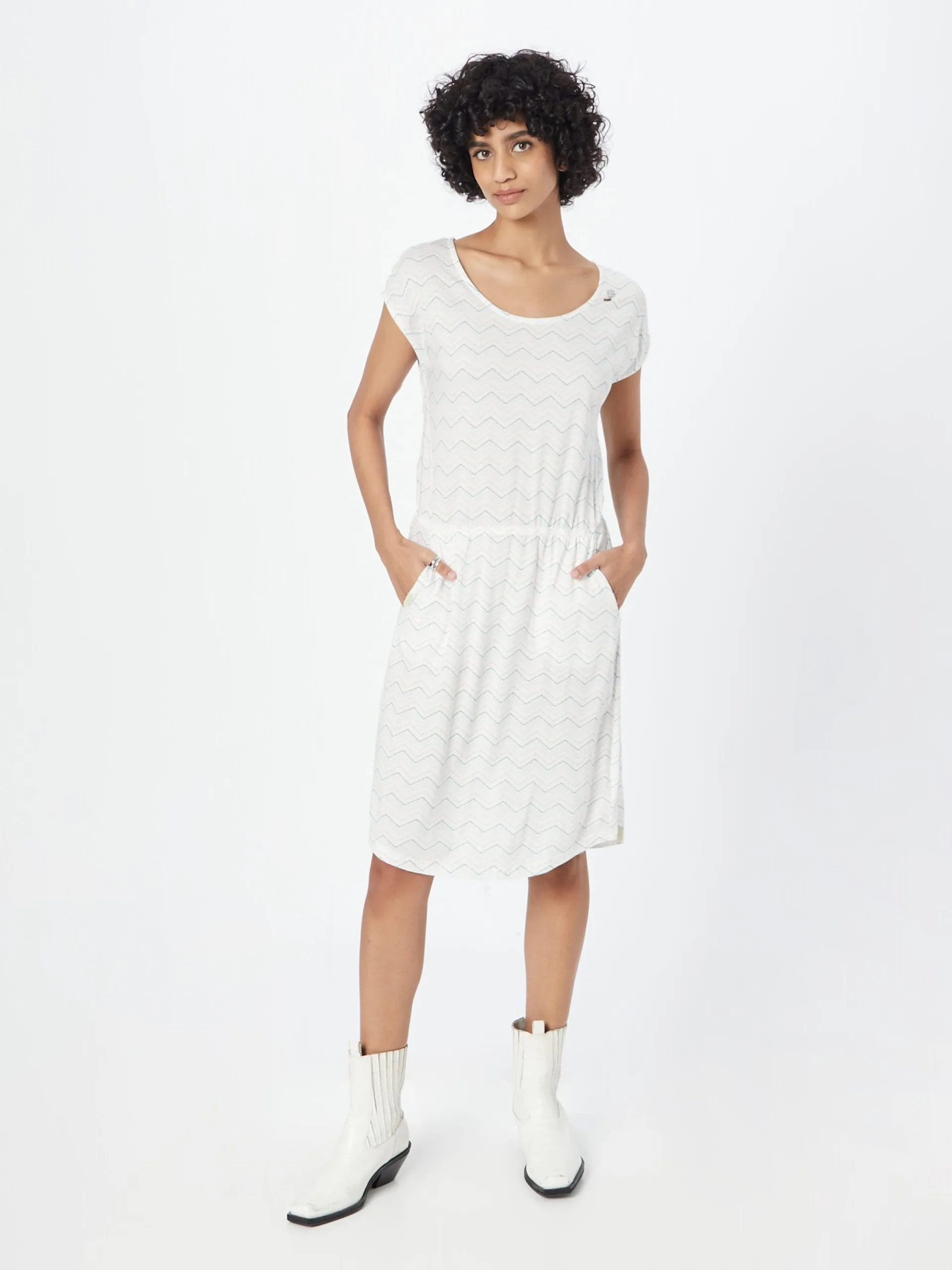 Ragwear Jerseyjurken Jurk LILITHE Dames Wit 3 Ragwear Jerseyjurken Jurk LILITHE Dames Wit - Image 3