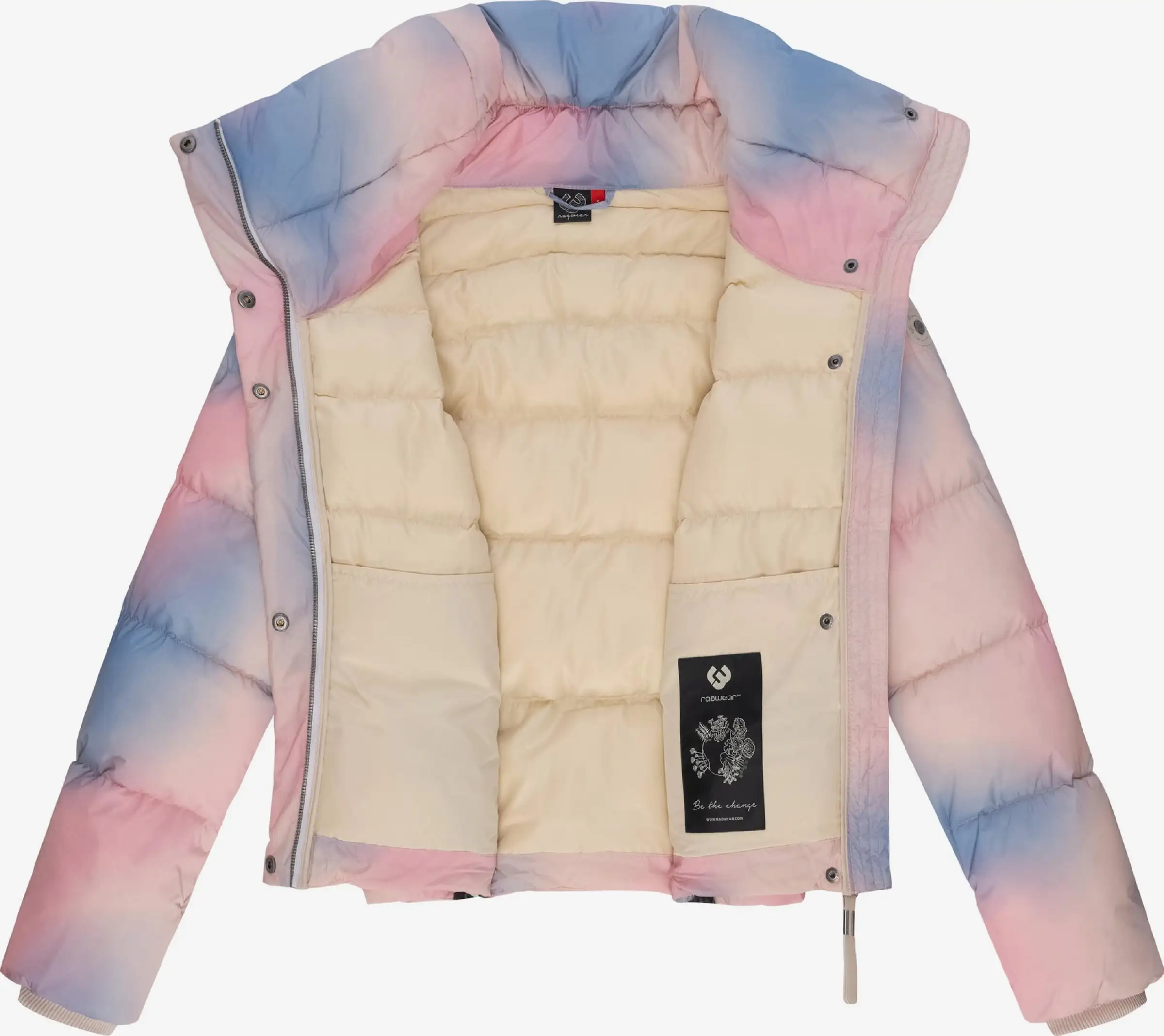 Ragwear Winterjassen Winterjas Lunis Ombre Dames Oranje 4 Ragwear Winterjassen Winterjas Lunis Ombre Dames Oranje - Image 4