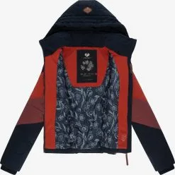 Ragwear Outdoor Jassen Functionele Jas Novva Dames Nachtblauw / Bourgogne / Lichtrood -Ragwear Verkoop 93396f174c85d394972dc57927eefb85