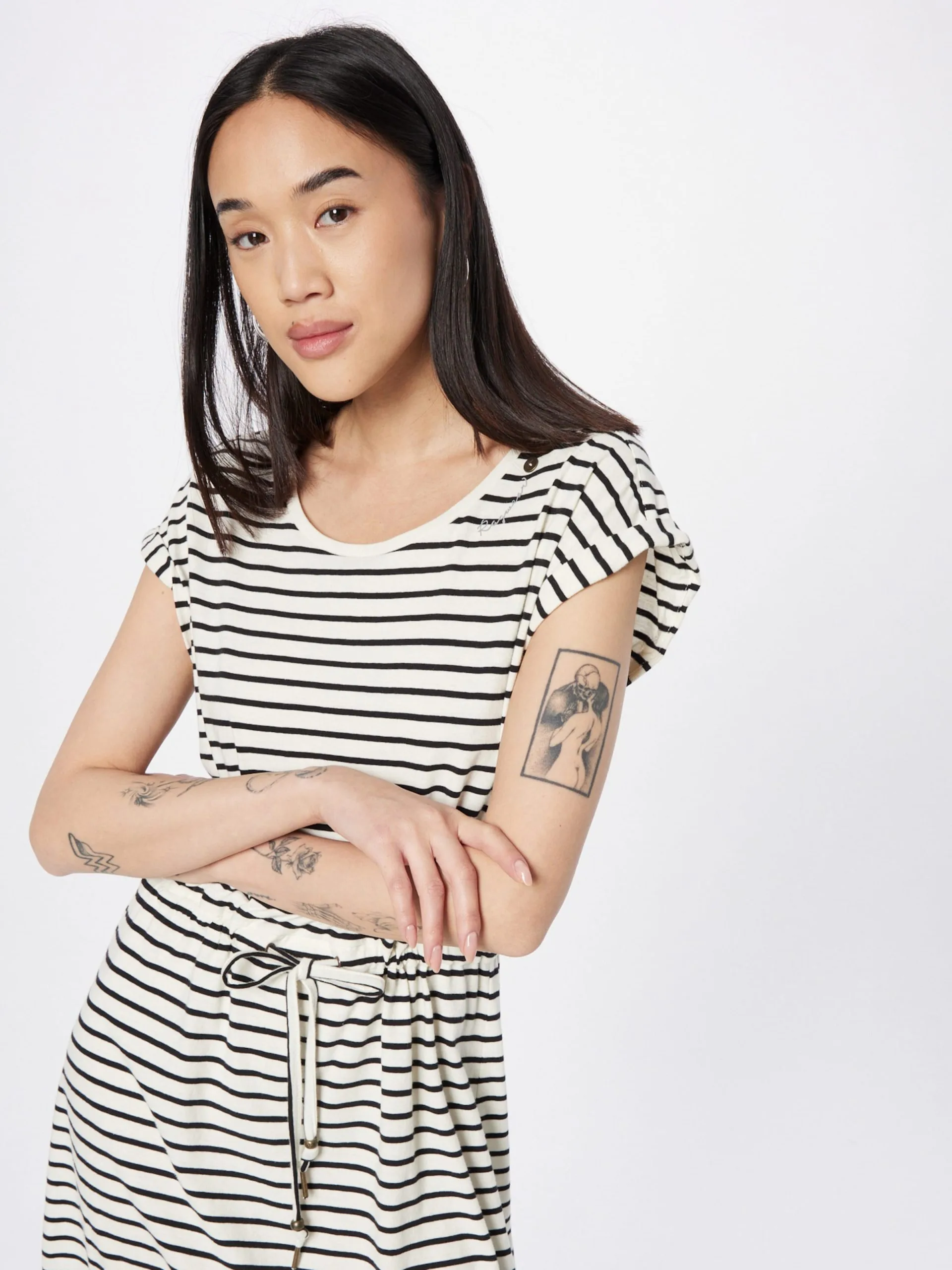 Ragwear Jerseyjurken Jurk MALLORY Dames Offwhite 2 Ragwear Jerseyjurken Jurk MALLORY Dames Offwhite - Image 2