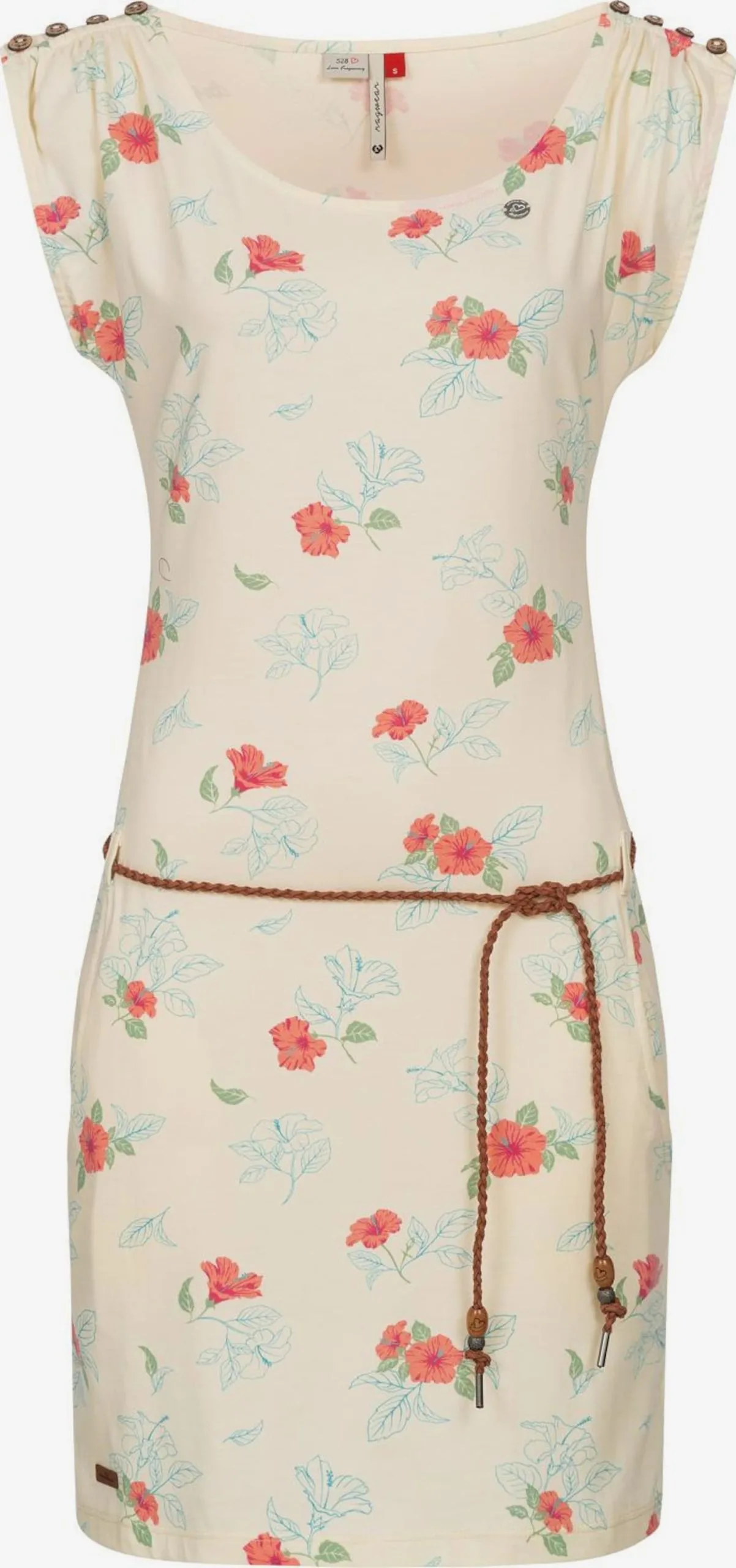 Ragwear Jerseyjurken Jurk Chego Dames Wolwit 1 Ragwear Jerseyjurken Jurk Chego Dames Wolwit