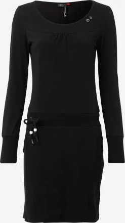 Ragwear Jerseyjurken Jurk PENELOPE Dames Zwart
