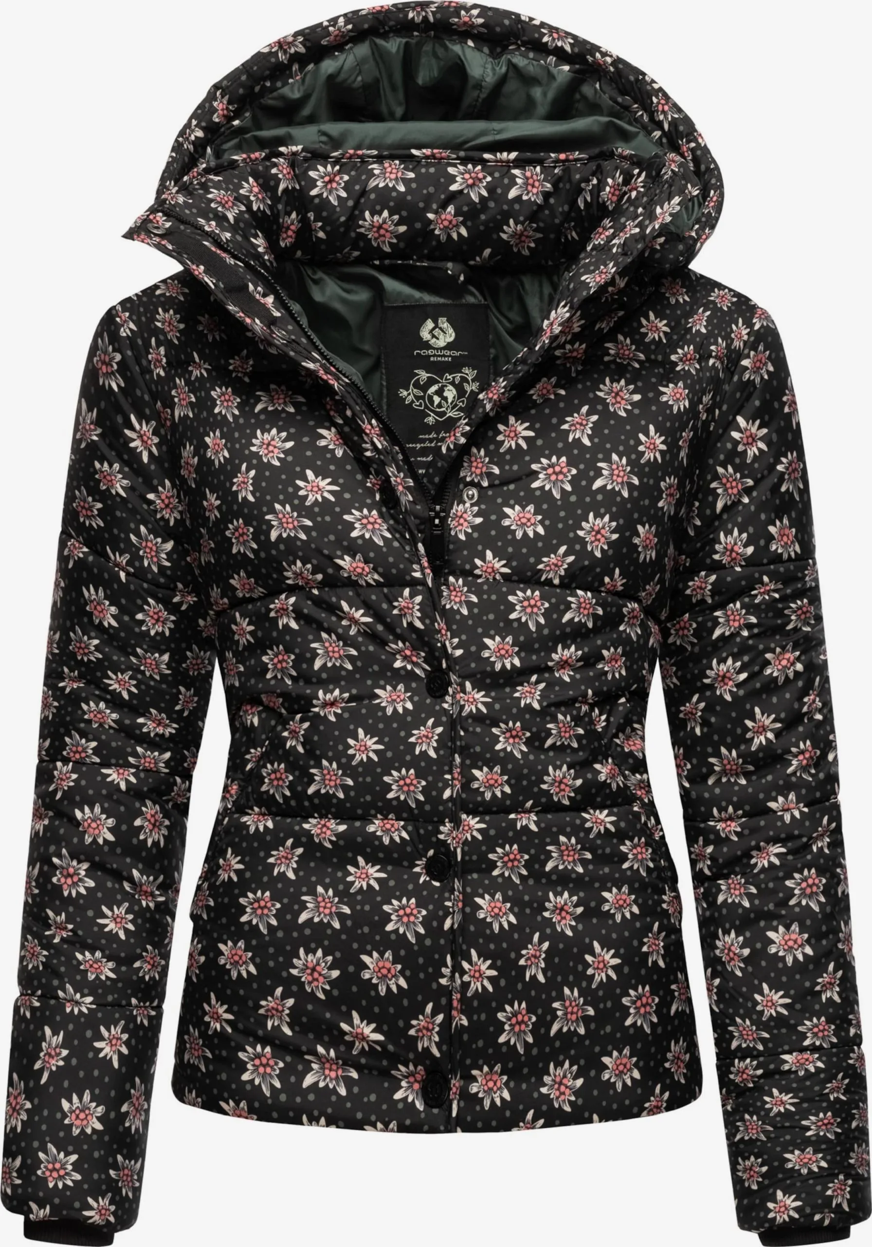 Ragwear Winterjassen Winterjas Relive Remake Dames Zwart 1 Ragwear Winterjassen Winterjas Relive Remake Dames Zwart