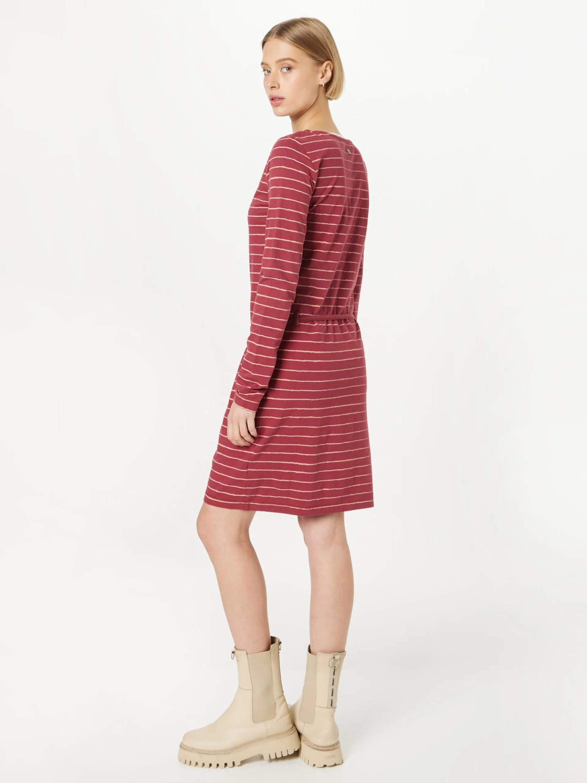 Ragwear Jerseyjurken Jurk TALONA Dames Pastelrood 4 Ragwear Jerseyjurken Jurk TALONA Dames Pastelrood - Image 4