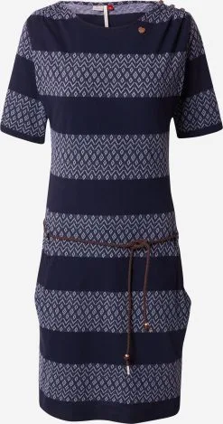 Ragwear Jerseyjurken Jurk CHEGO Dames Marine / Navy / Lichtblauw