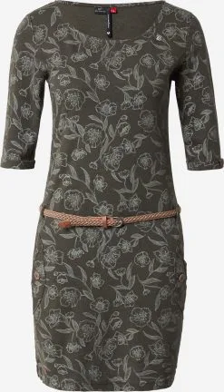 Ragwear Jerseyjurken Jurk TANYA Dames Kaki