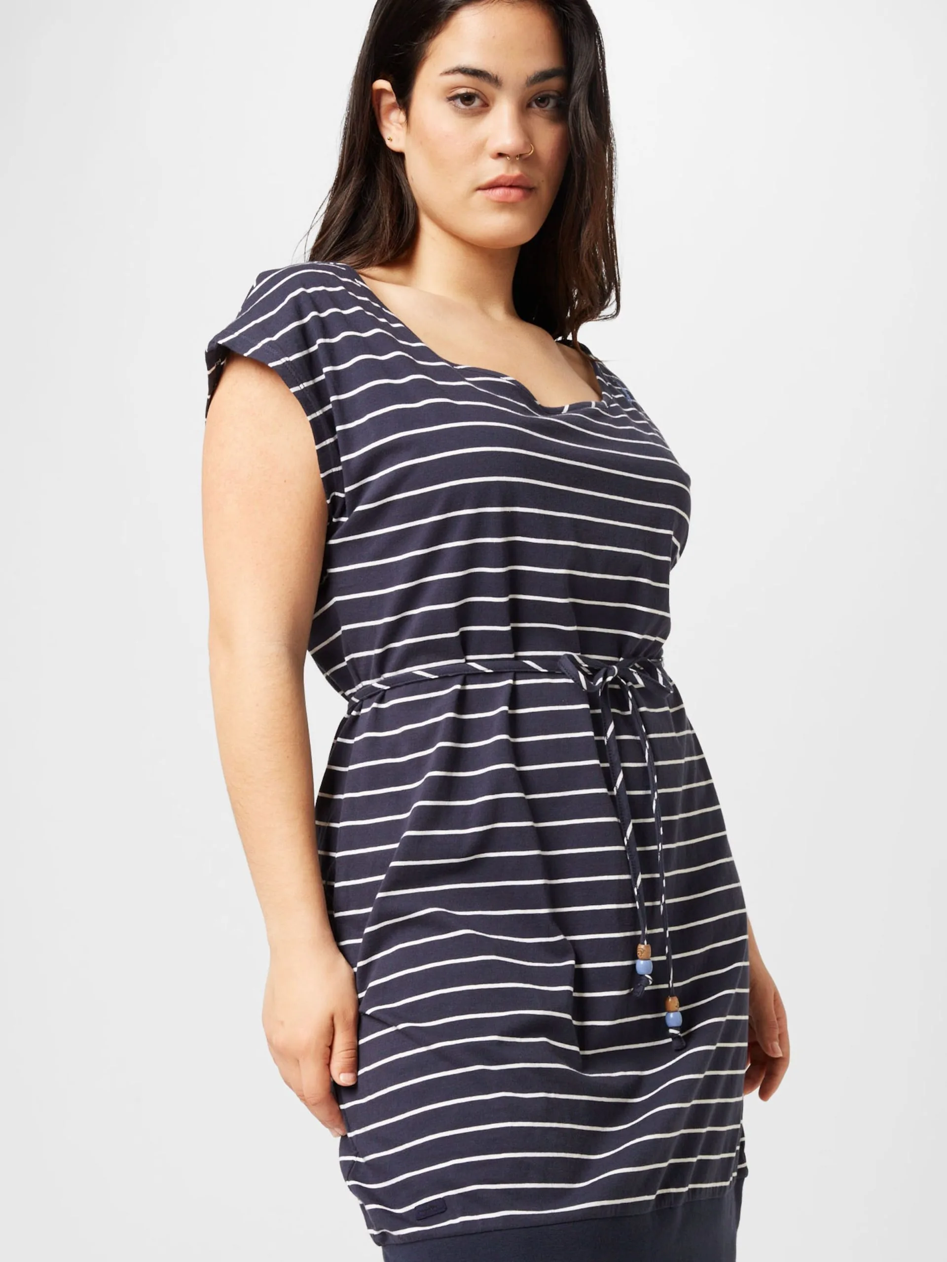 Jerseyjurken Jurk SOCHO Dames Navy 2 Jerseyjurken Jurk SOCHO Dames Navy - Image 2