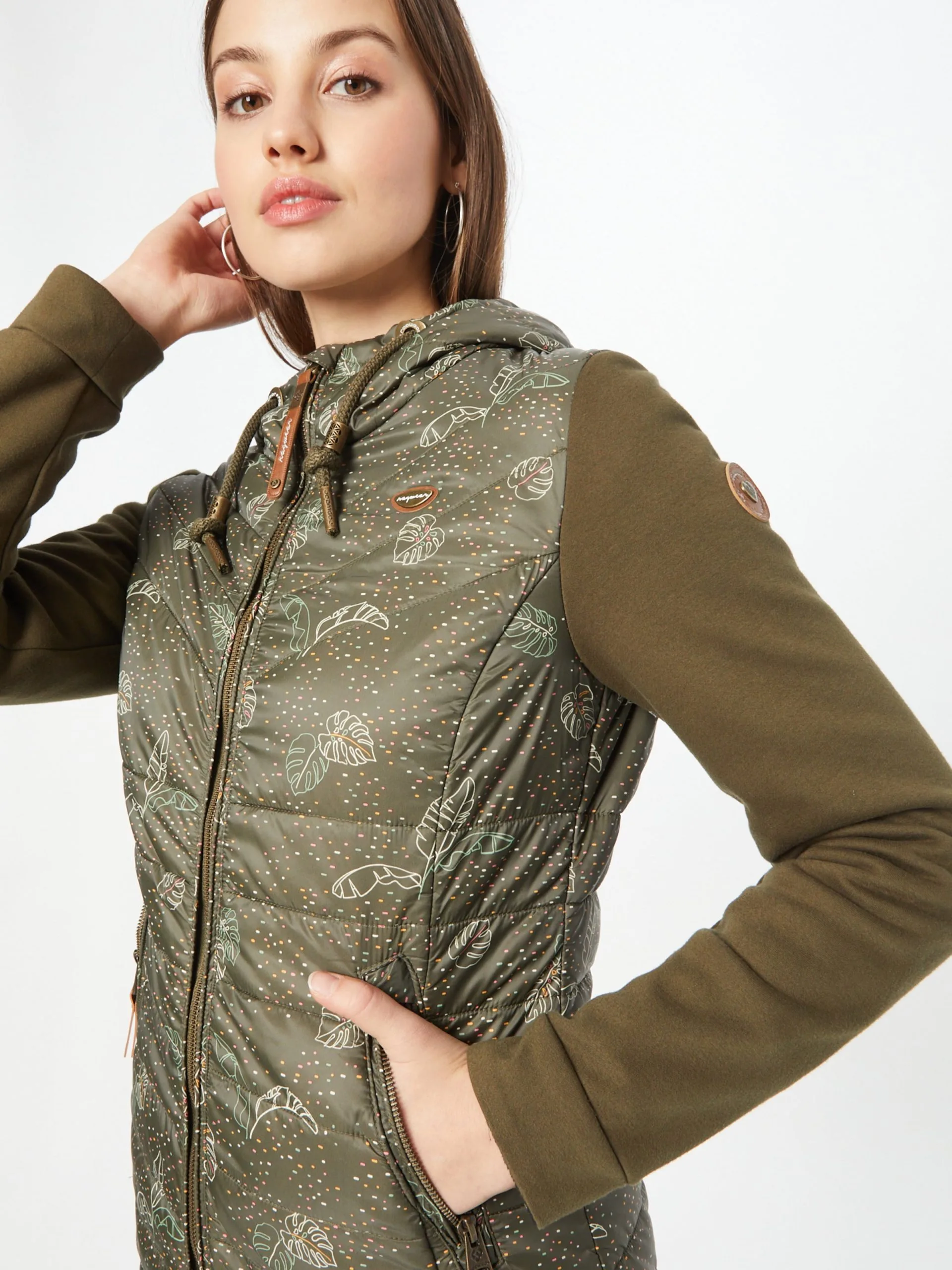 Ragwear Tussenjassen Tussenjas Dames Olijfgroen / Mintgroen 2 Ragwear Tussenjassen Tussenjas Dames Olijfgroen / Mintgroen - Image 2