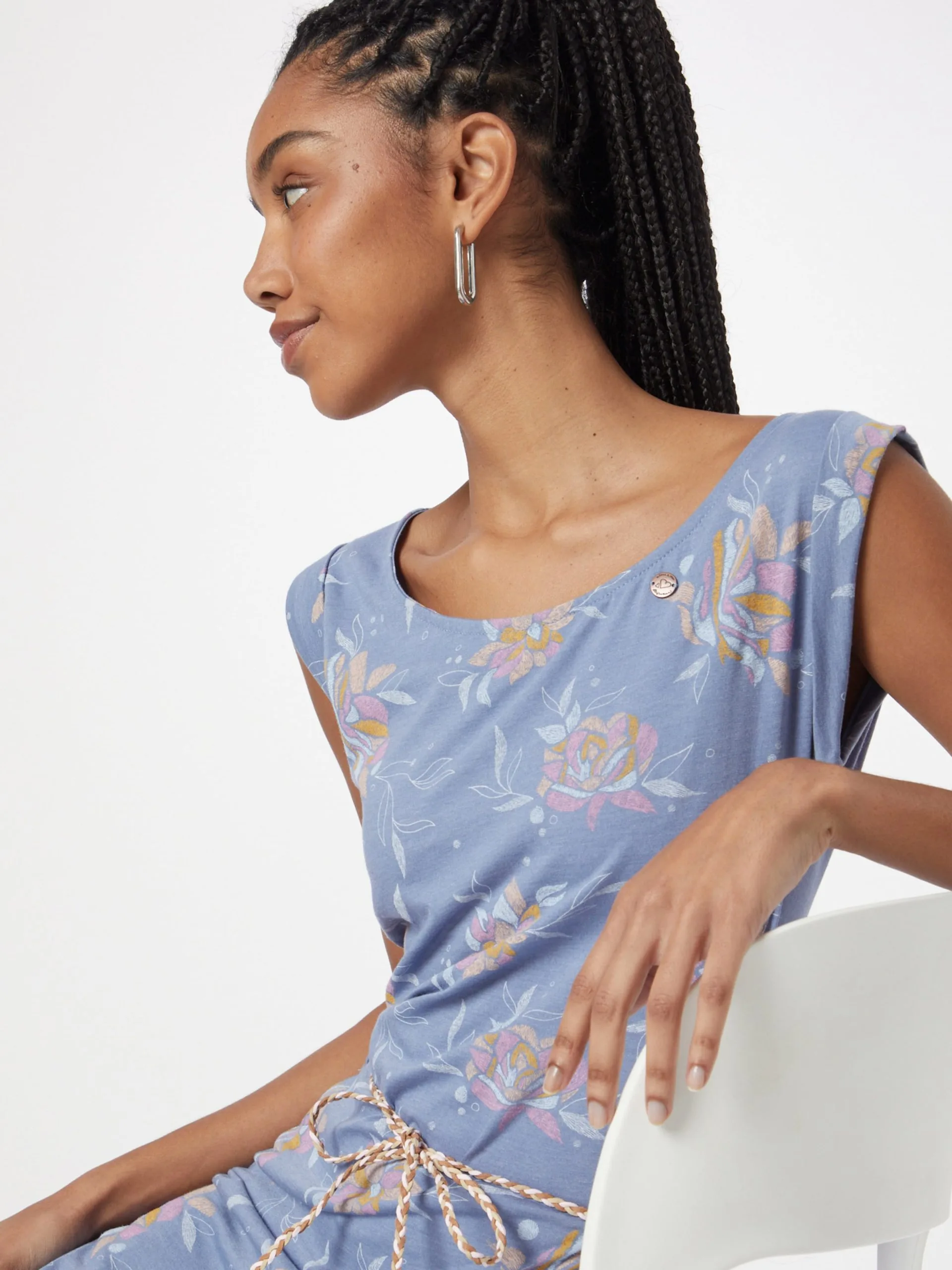 Ragwear Jerseyjurken Jurk TAMMI Dames Smoky Blue / Lichtblauw 2 Ragwear Jerseyjurken Jurk TAMMI Dames Smoky Blue / Lichtblauw - Image 2