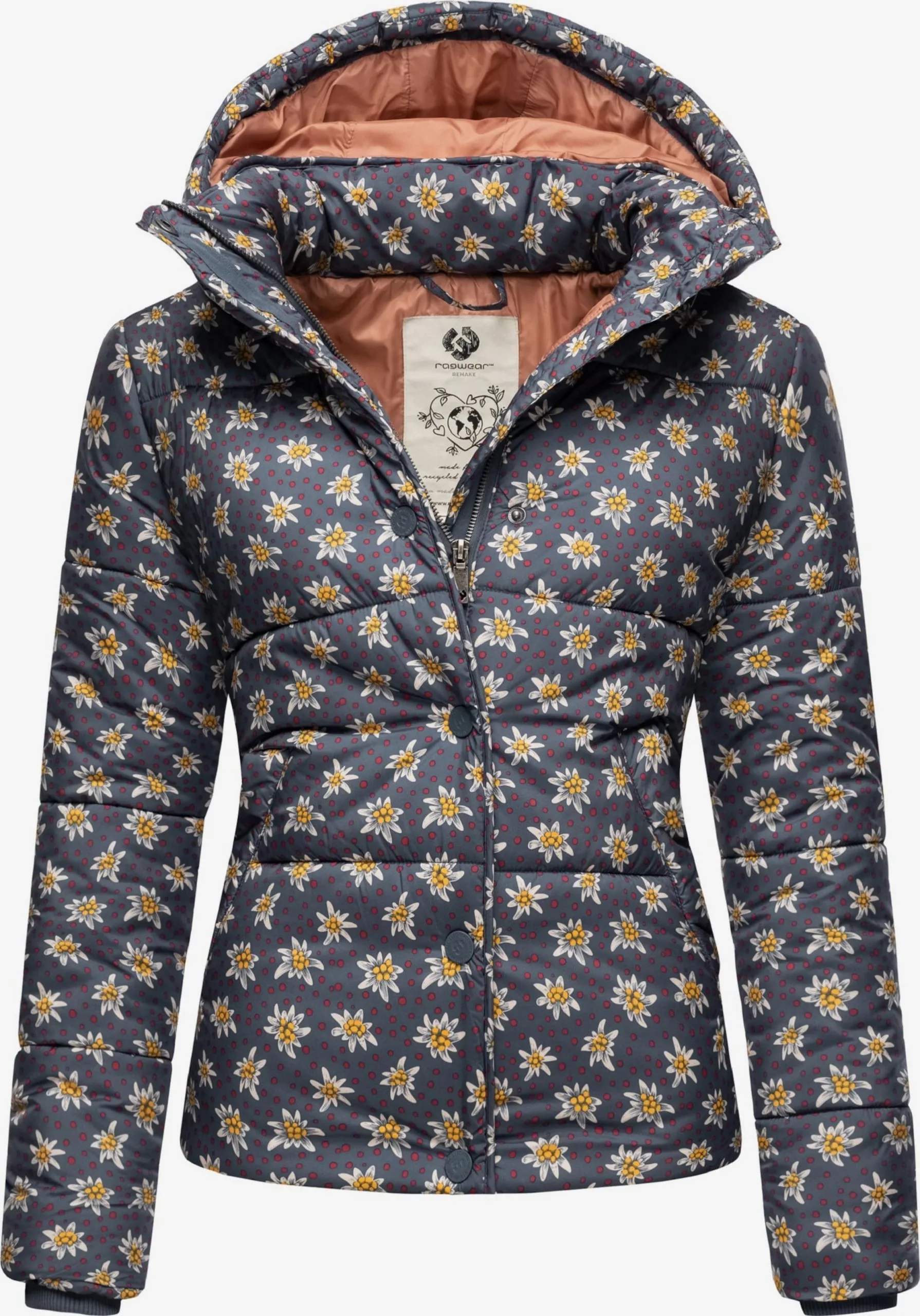 Ragwear Winterjassen Winterjas Dames Duifblauw 1 Ragwear Winterjassen Winterjas Dames Duifblauw