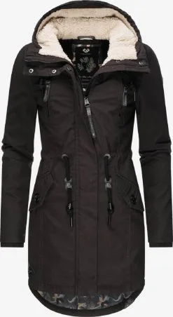 Ragwear Parkas Winterparka Elsie Dames Zwart