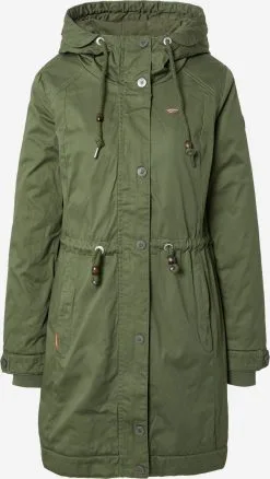 Ragwear Parkas Tussenparka Aurorie Organic Dames Olijfgroen