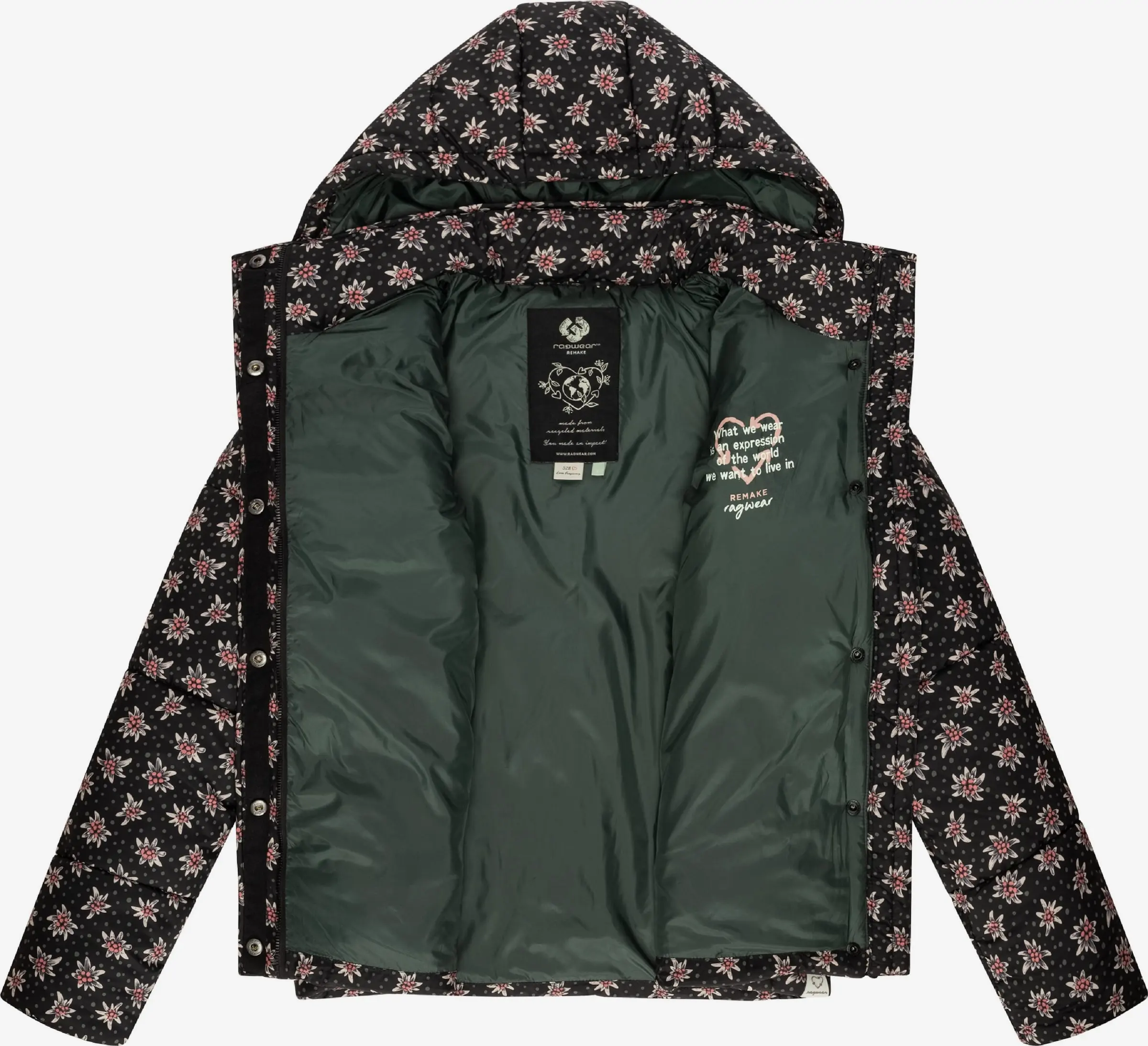 Ragwear Winterjassen Winterjas Relive Remake Dames Zwart 6 Ragwear Winterjassen Winterjas Relive Remake Dames Zwart - Image 6